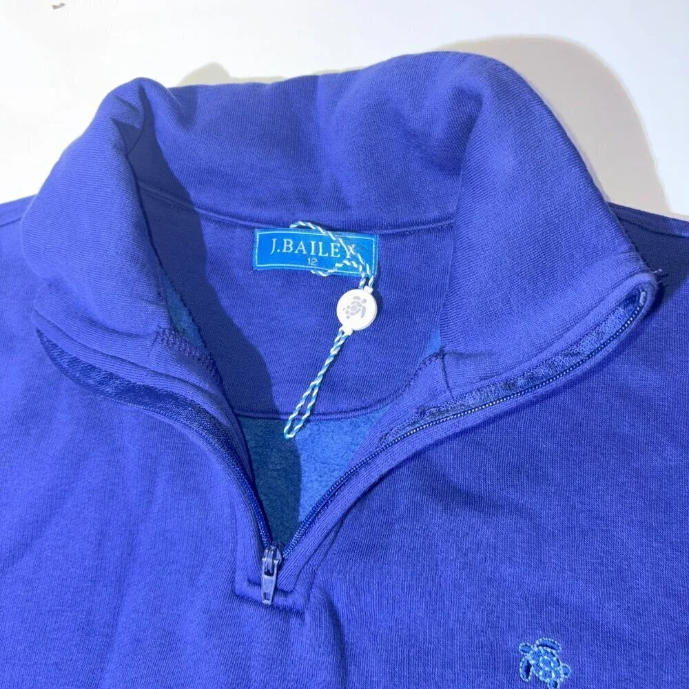NWT Bailey Boys J. Bailey Glenn Half Zip Pullover Navy Size 12